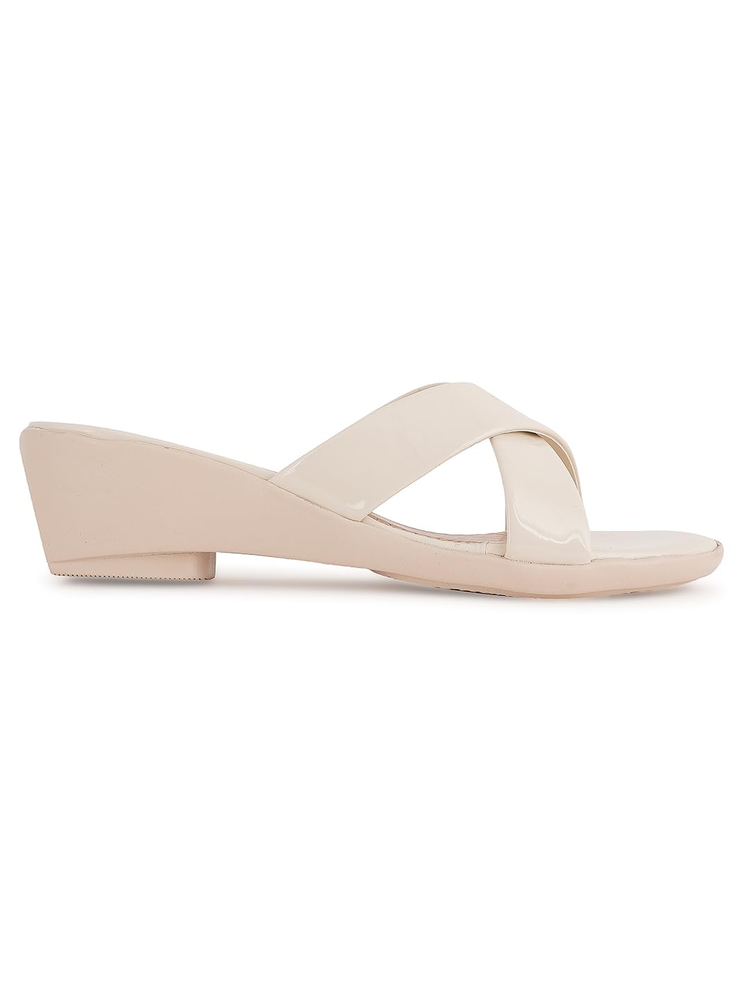 IKAGI Women's Fashion Sandals | Comfortable for All Formal and Casual Occassions | Casual and Stylish Wedge For Women & Girls (Cream, 7)