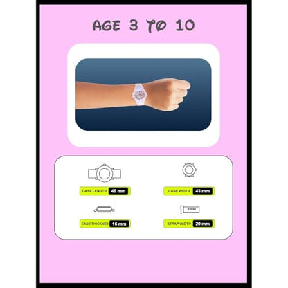 SPIKY Analog 3D Cartoon Watch for Kids (Pink) | 7 Multicolor LED Luminous Lights with Silicone Strap | Children’s Unisex Best Birthday Gift | Analogue Wrist Watches for Girls & Boys | Age 3-10 Yrs