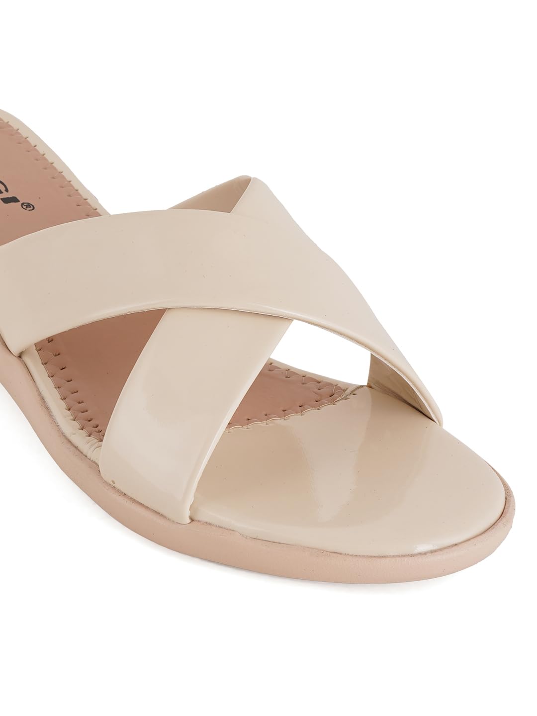 IKAGI Women's Fashion Sandals | Comfortable for All Formal and Casual Occassions | Casual and Stylish Wedge For Women & Girls (Cream, 7)