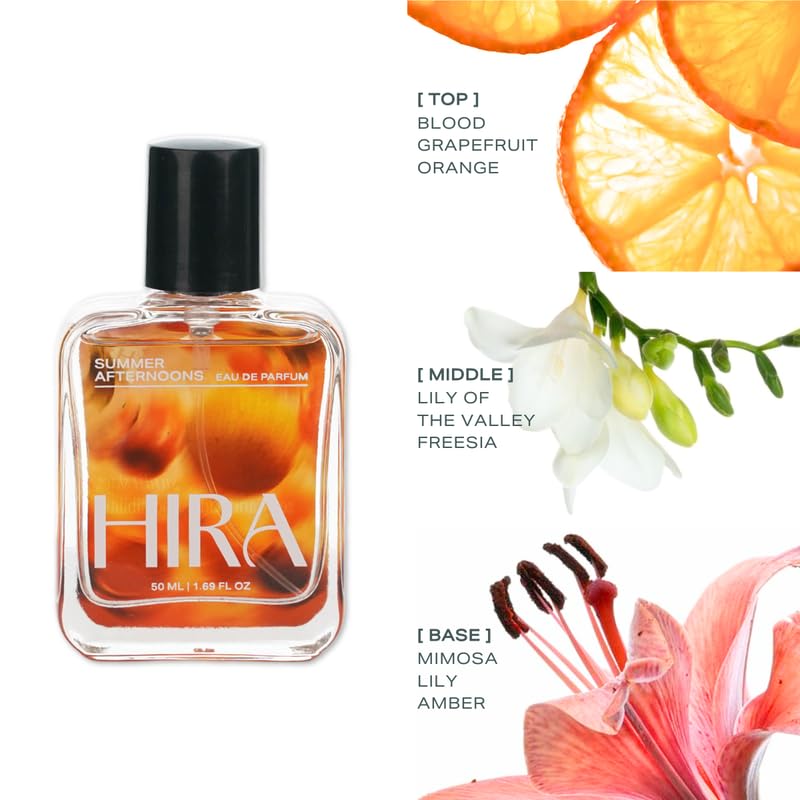 Hira Summer Afternoons Eau De Perfume | Citrus Oriental | Long-Lasting for Men and Women - 50Ml | Perfect Gifts for Men and Women