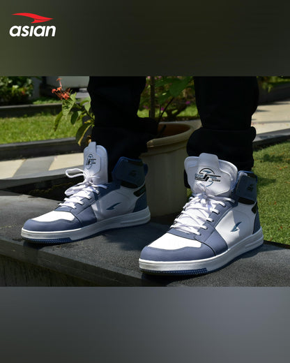 ASIAN Carnival-13 Men's High Top Casual Chunky Fashion Sneakers,Dancing Shoes | Basketball Shoes with Rubber Outsole for Boys Slate Blue